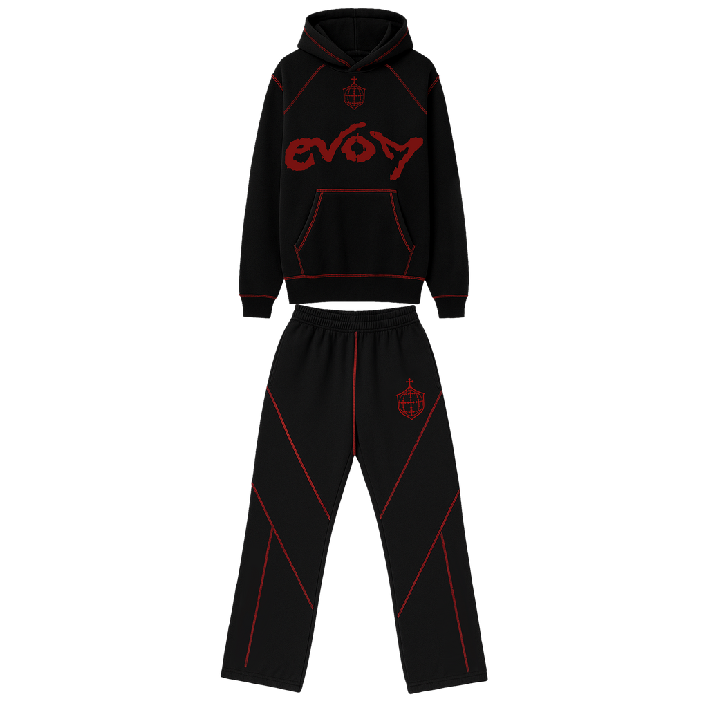 Kit Blusa + Calça Moletom EVOM Preta - Veigh Merch Oficial