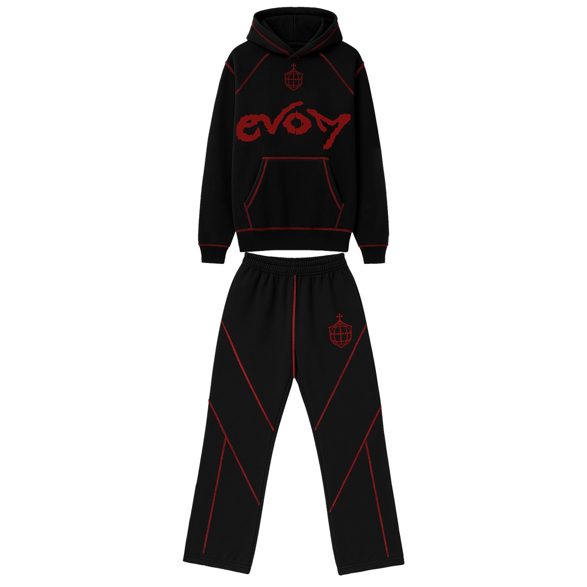 Kit Blusa + Calça Moletom EVOM Preta - Veigh Merch Oficial
