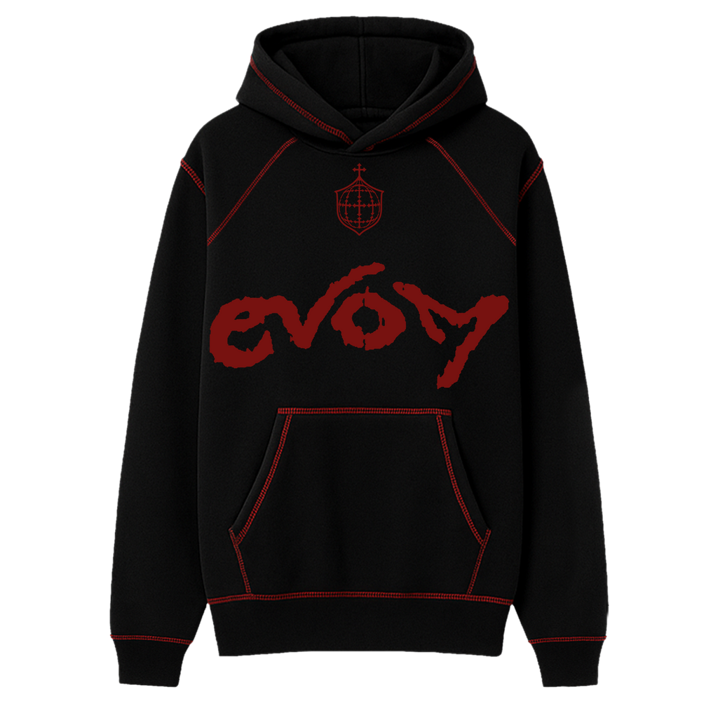 Blusa de Moletom Hoodie EVOM Preta - Veigh Merch Oficial