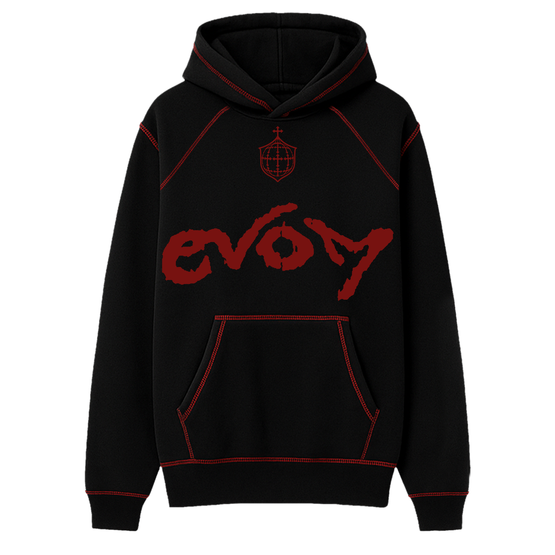 Blusa de Moletom Hoodie EVOM Preta - Veigh Merch Oficial