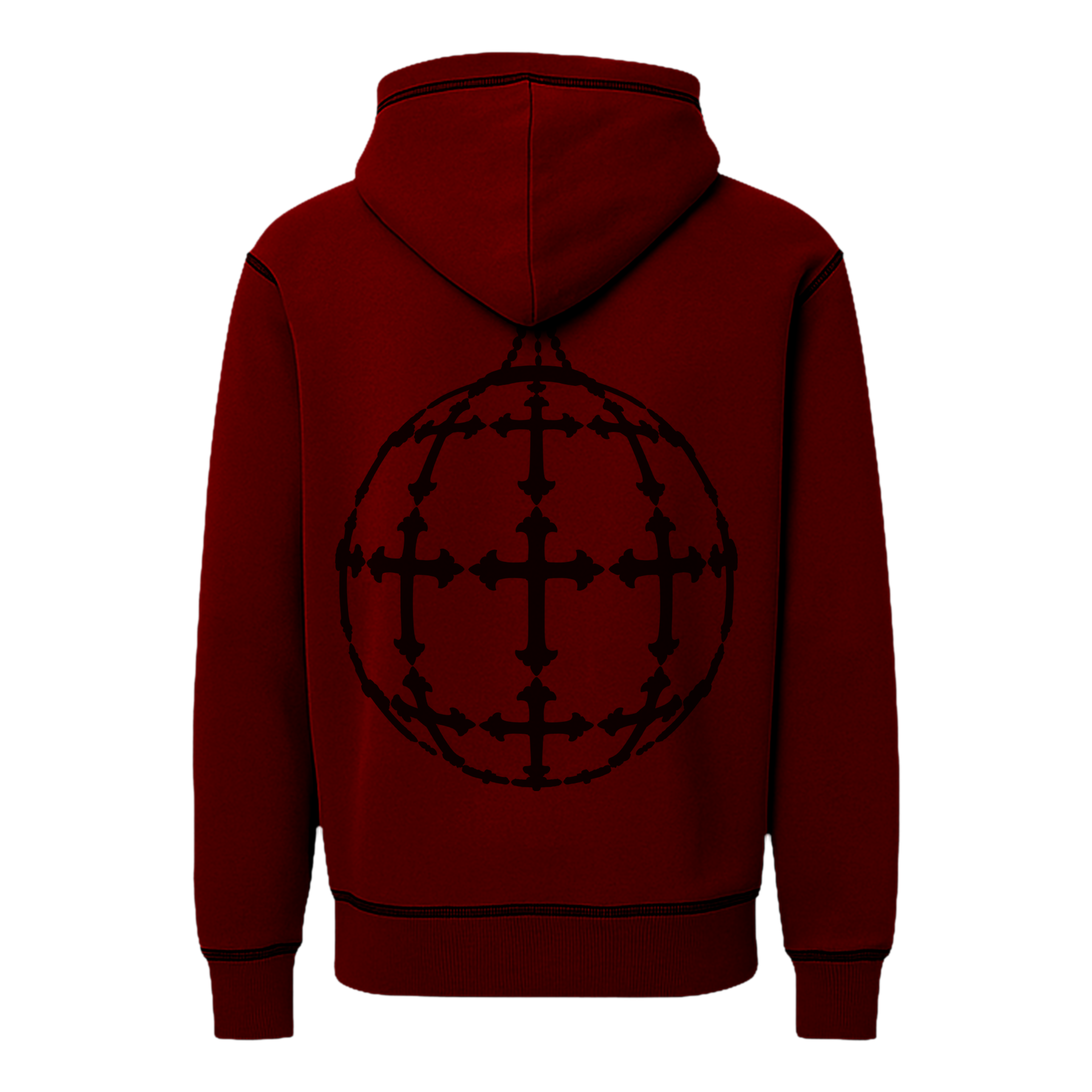 Blusa de Moletom Hoodie EVOM Vinho - Veigh Merch Oficial