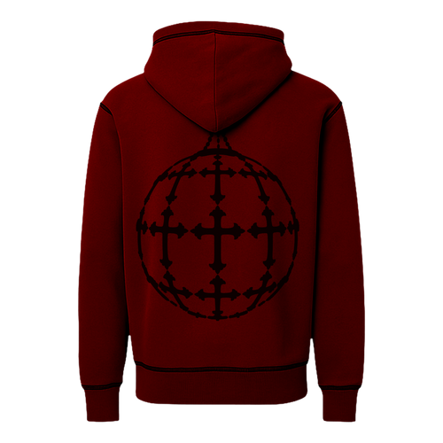 Blusa de Moletom Hoodie EVOM Vinho - Veigh Merch Oficial